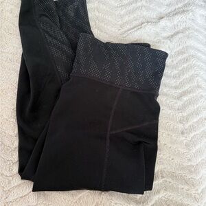 adidas Black High-Waist Climacool Leggings with Subtle Dot Print